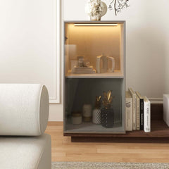 Mid-Century Modern MDF TV Stand With LED Lights