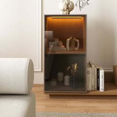 Mid-Century Modern MDF TV Stand With LED Lights