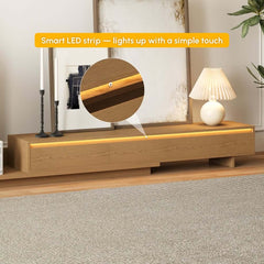 Mid-Century Modern MDF TV Stand With LED Lights