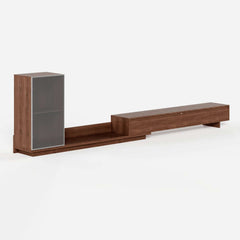 Mid-Century Modern MDF TV Stand With LED Lights