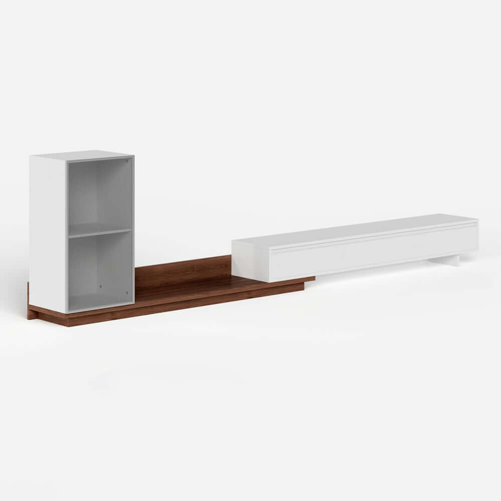 Mid-Century Modern MDF TV Stand With LED Lights