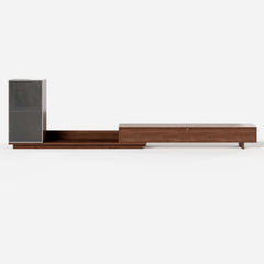 Mid-Century Modern MDF TV Stand With LED Lights