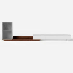Mid-Century Modern MDF TV Stand With LED Lights