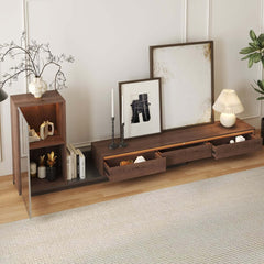 Mid-Century Modern MDF TV Stand With LED Lights