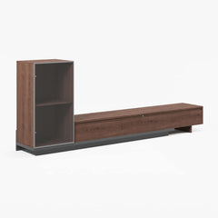 Mid-Century Modern MDF TV Stand With LED Lights