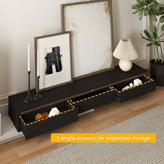 Mid-Century Modern MDF TV Stand With LED Lights