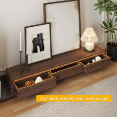 Mid-Century Modern MDF TV Stand With LED Lights