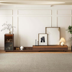 Mid-Century Modern MDF TV Stand With LED Lights