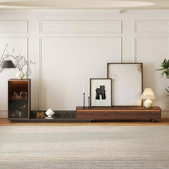 Mid-Century Modern MDF TV Stand With LED Lights