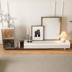 Mid-Century Modern MDF TV Stand With LED Lights