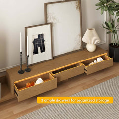 Mid-Century Modern MDF TV Stand With LED Lights