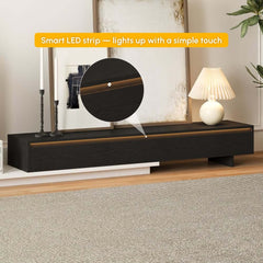 Mid-Century Modern MDF TV Stand With LED Lights