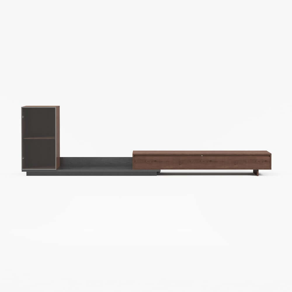 Mid-Century Modern MDF TV Stand With LED Lights