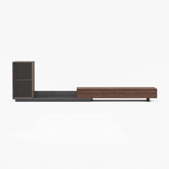 Mid-Century Modern MDF TV Stand With LED Lights