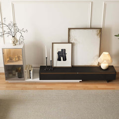 Mid-Century Modern MDF TV Stand With LED Lights