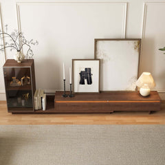 Mid-Century Modern MDF TV Stand With LED Lights