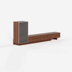 Mid-Century Modern MDF TV Stand With LED Lights