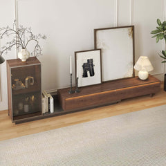 Mid-Century Modern MDF TV Stand With LED Lights