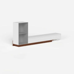 Mid-Century Modern MDF TV Stand With LED Lights