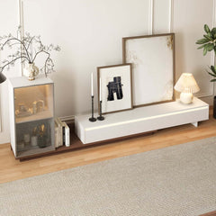 Mid-Century Modern MDF TV Stand With LED Lights