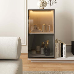 Mid-Century Modern MDF TV Stand With LED Lights