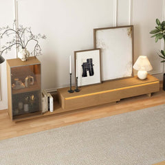 Mid-Century Modern MDF TV Stand With LED Lights