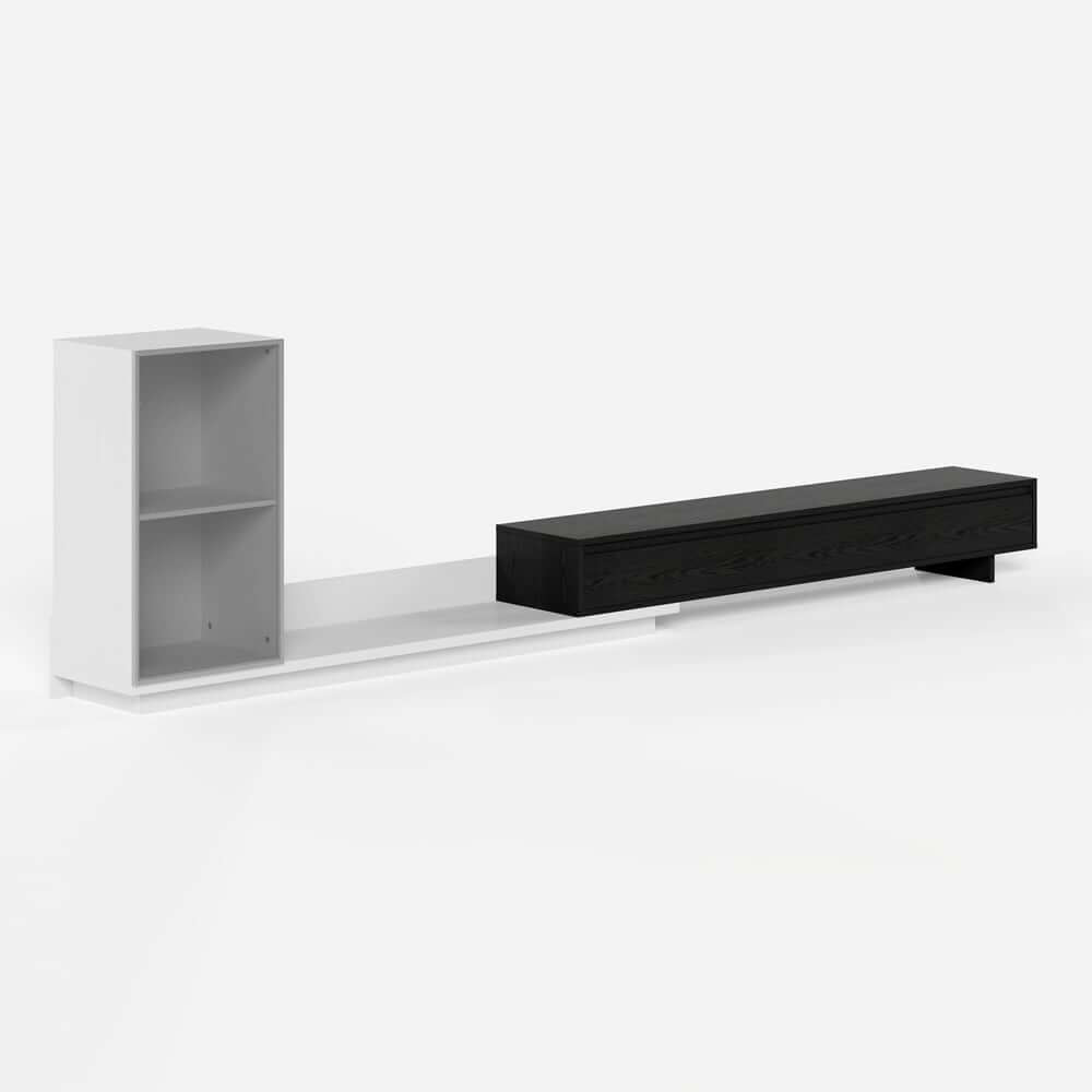 Mid-Century Modern MDF TV Stand With LED Lights
