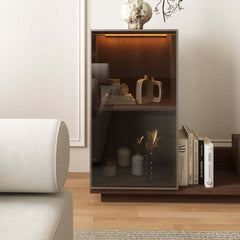 Mid-Century Modern MDF TV Stand With LED Lights