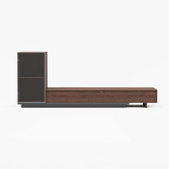 Mid-Century Modern MDF TV Stand With LED Lights