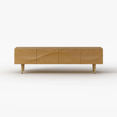 Mid-Century Modern Metal TV Stand With Drawers, 70"