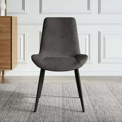 Mid-Century Modern PU Leather Side Chairs Set of 2