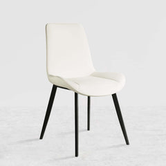 Mid-Century Modern PU Leather Side Chairs Set of 2