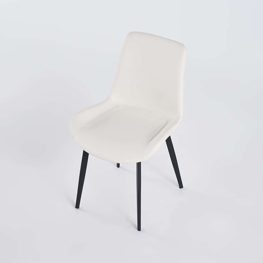 Mid-Century Modern PU Leather Side Chairs Set of 2