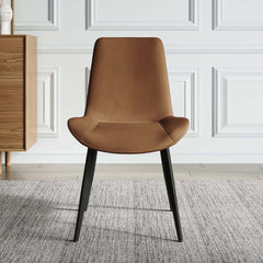 Mid-Century Modern PU Leather Side Chairs Set of 2