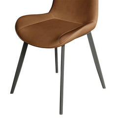 Mid-Century Modern PU Leather Side Chairs Set of 2