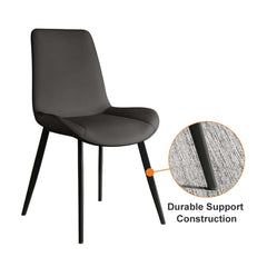 Mid-Century Modern PU Leather Side Chairs Set of 2