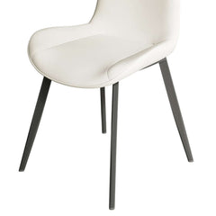 Mid-Century Modern PU Leather Side Chairs Set of 2