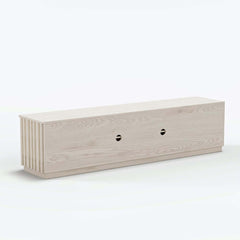 Mid-Century Modern Sintered Stone TV Stand With Doors
