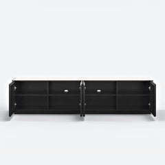 Mid-Century Modern Sintered Stone TV Stand With Doors