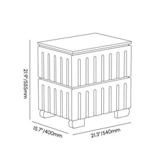 Mid-Century Modern Travertine Nightstand With Drawers Dimensions