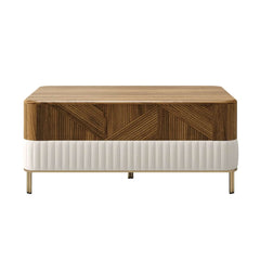 Mid-Century Modern Walnut Coffee Table With Drawers