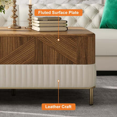 Mid-Century Modern Walnut Coffee Table With Drawers