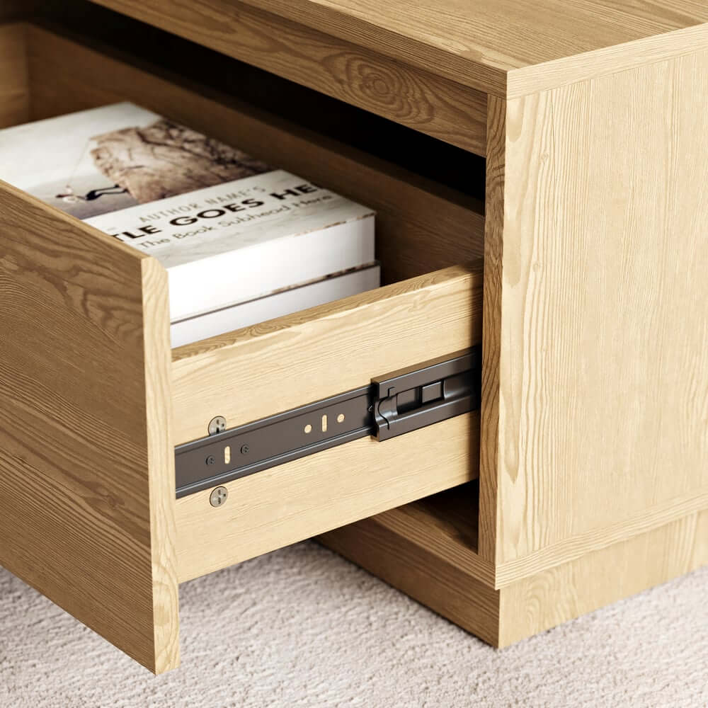 Mid-Century Modern Walnut Coffee Table with Storage Drawers