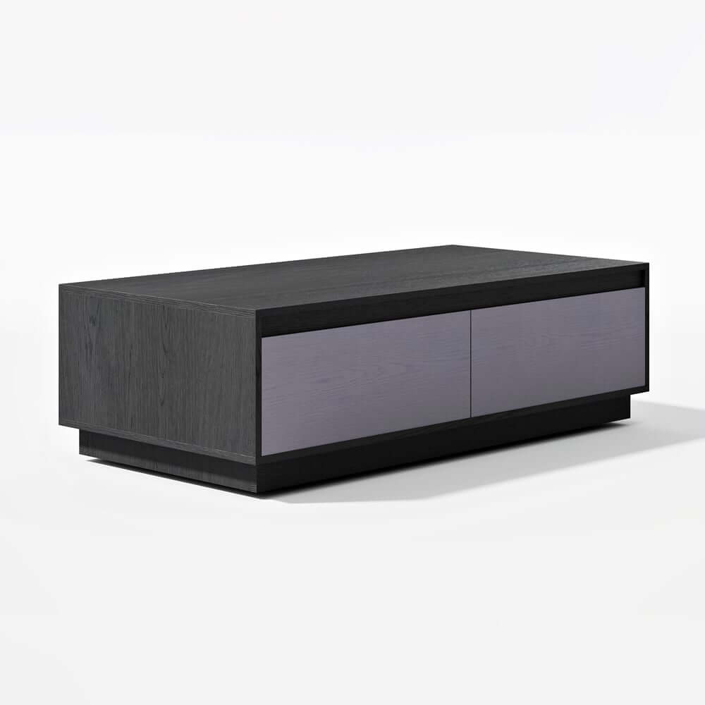 Mid-Century Modern Walnut Coffee Table with Storage Drawers