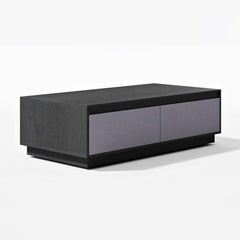 Mid-Century Modern Walnut Coffee Table with Storage Drawers