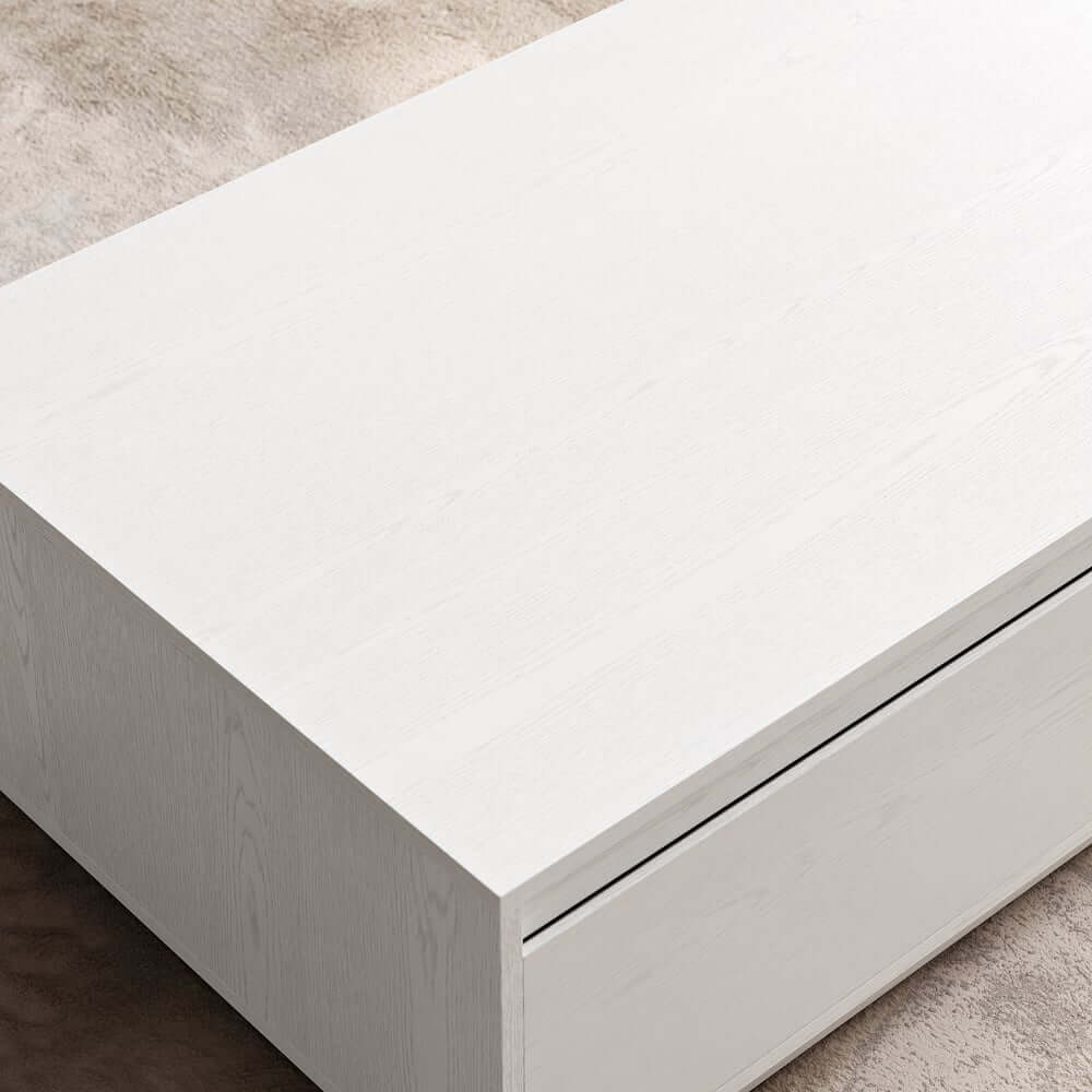 Mid-Century Modern Walnut Coffee Table with Storage Drawers