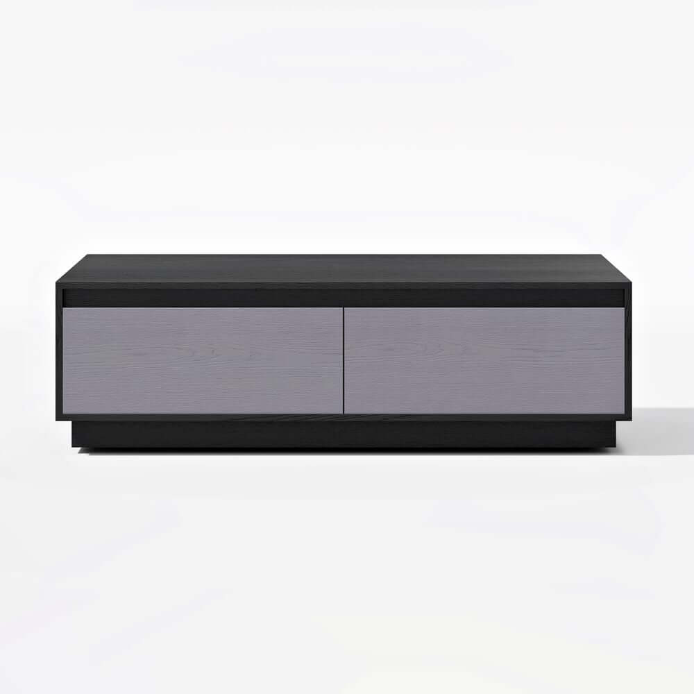 Mid-Century Modern Walnut Coffee Table with Storage Drawers