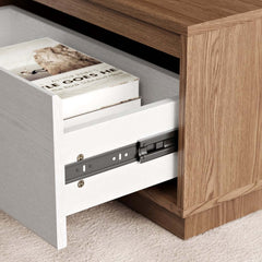 Mid-Century Modern Walnut Coffee Table with Storage Drawers