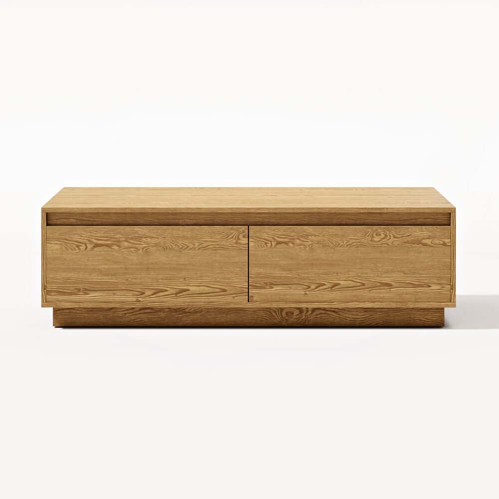 Mid-Century Modern Walnut Coffee Table with Storage Drawers