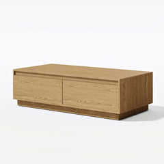 Mid-Century Modern Walnut Coffee Table with Storage Drawers